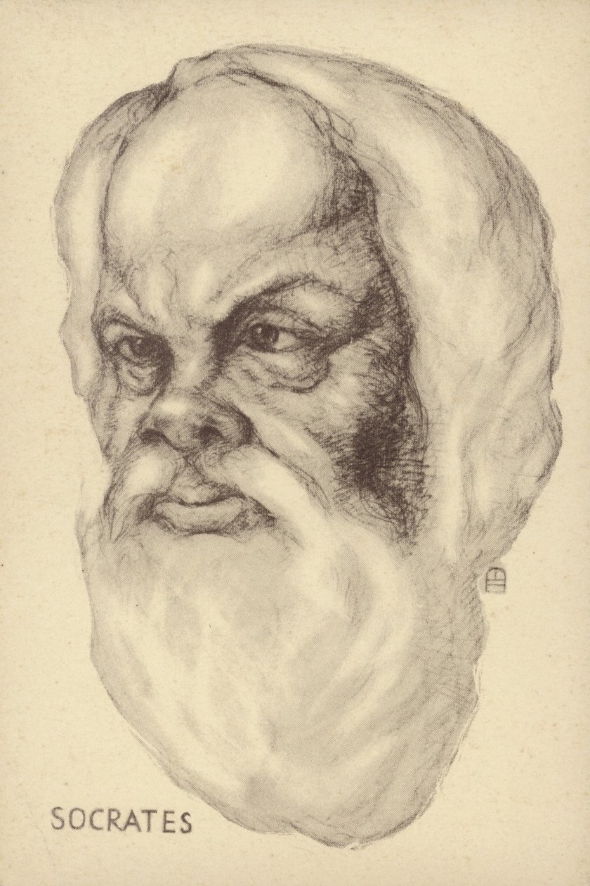 Szókratész (Kr. e. 469-399), ókori görög filozófus (litho) alkotó: European School