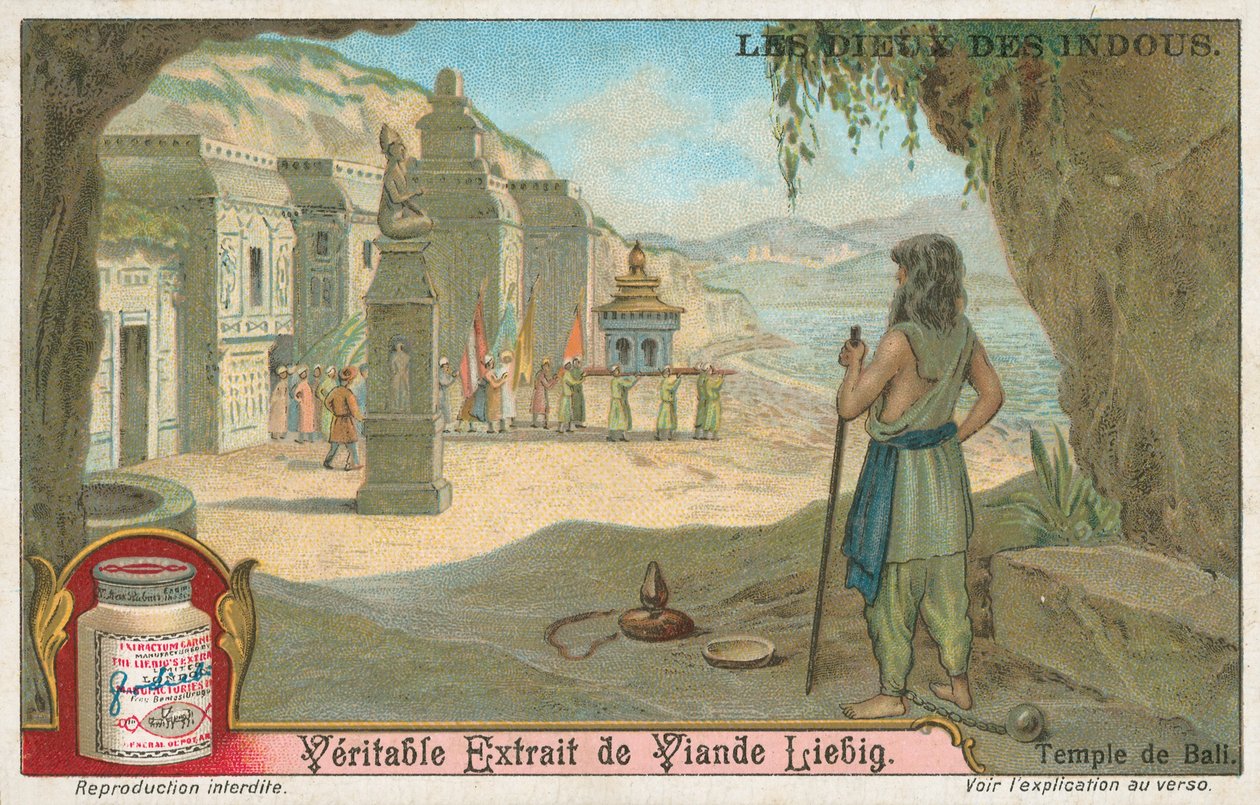 Bali temploma, Liebig-kártya, 20. század eleje (kromo) alkotó: European School