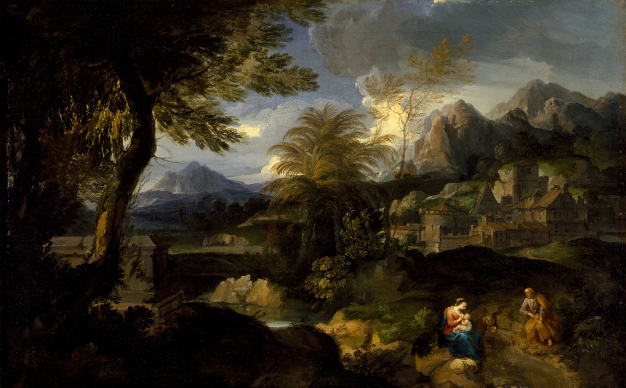 A többi az egyiptomi repülésben, 1670-1700 alkotó: European School