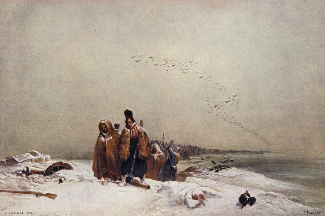 Oroszország visszavonulása (színes litográfia) alkotó: European School