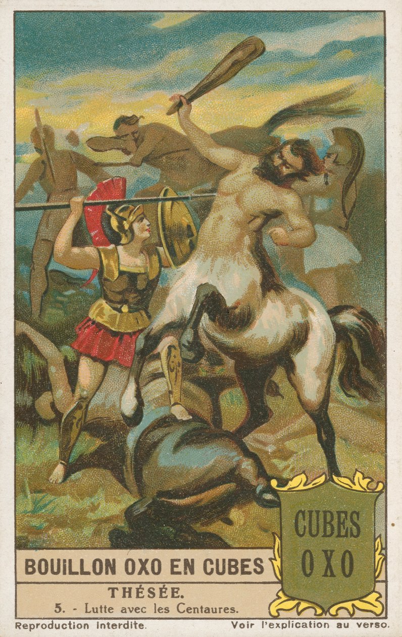 Theseus, Liebig kártya, 20. század eleje (kromo) alkotó: European School
