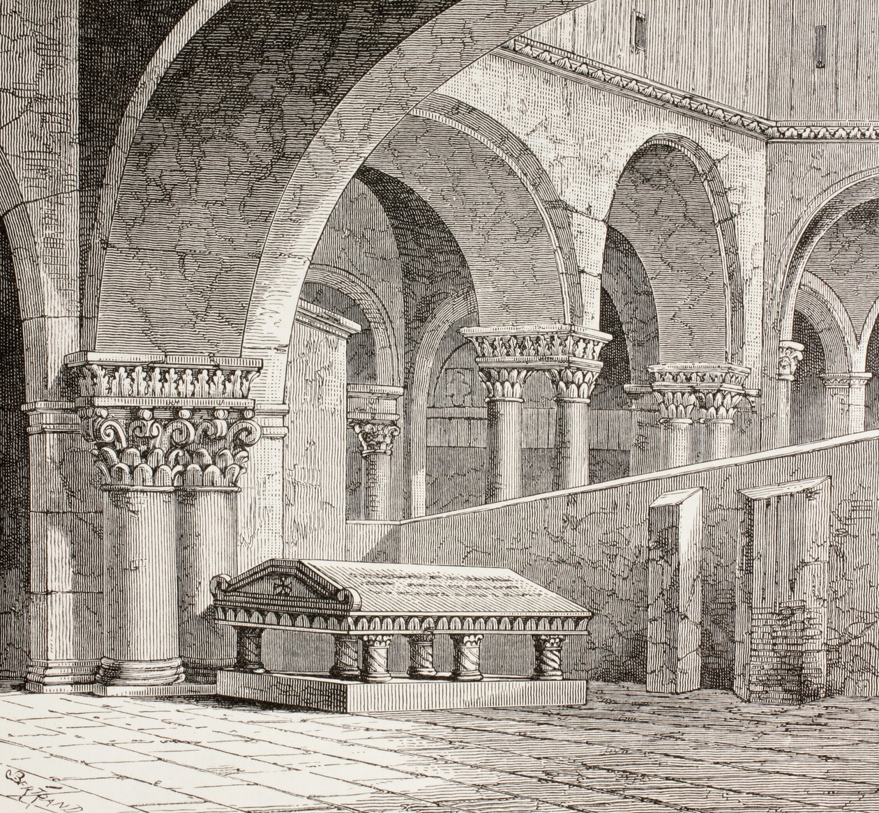 Godfrey de Bouillon sírja a jeruzsálemi Szent Sír templomban, 1880 körül alkotó: European School