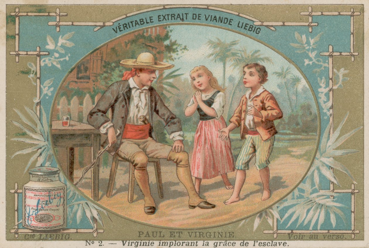 Virginie könyörög a rabszolgáért (chromolitho) alkotó: European School