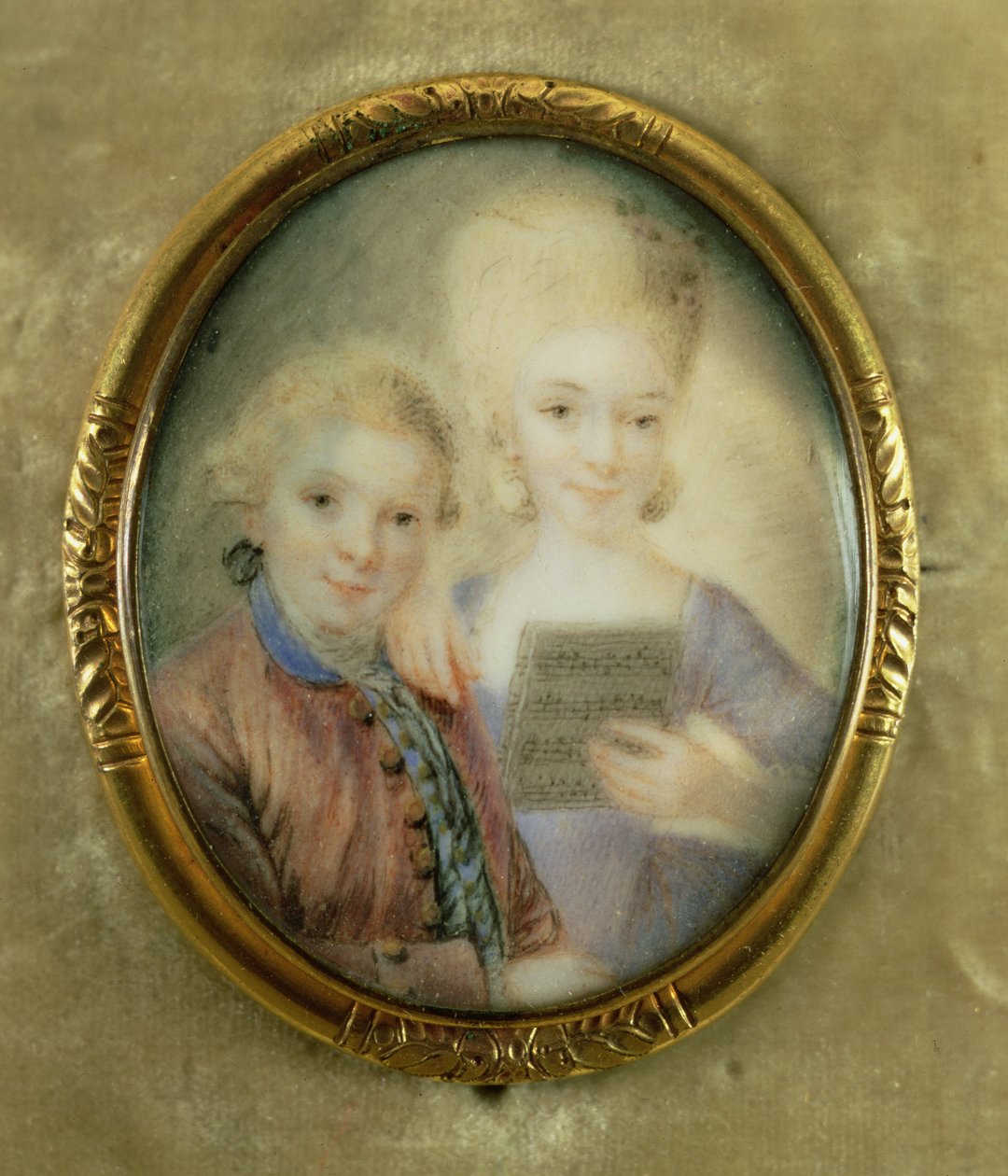Wolfgang Amadeus Mozart (1756-91) és nővére, Maria-Anna, „Nannerl” (1751-1829) alkotó: Eusebius Johann Alphen