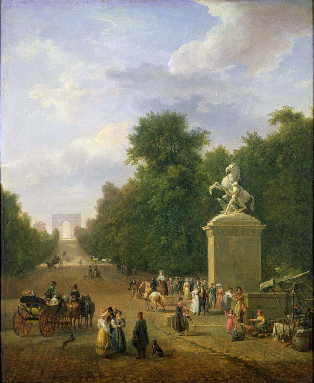 A Champs-Elysees bejárata 1830-ban alkotó: Eustache Francois Duval
