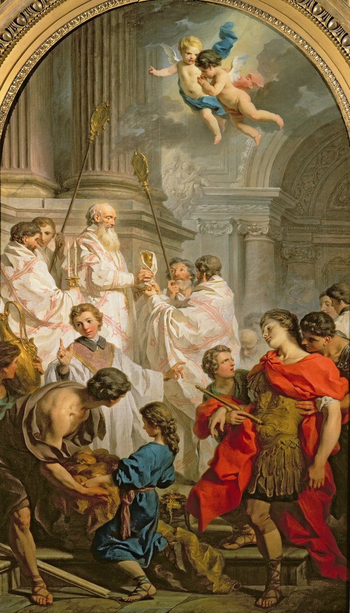 Szent Bazil mise alkotó: Eustache Le Sueur