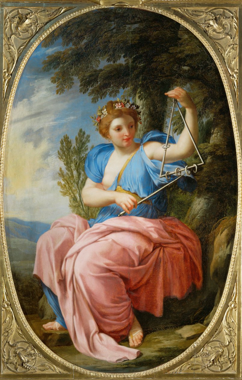 A múzsa Terpsichore, a párizsi Louvre Múzsák Kamrájából ... alkotó: Eustache (studio of) Le Sueur