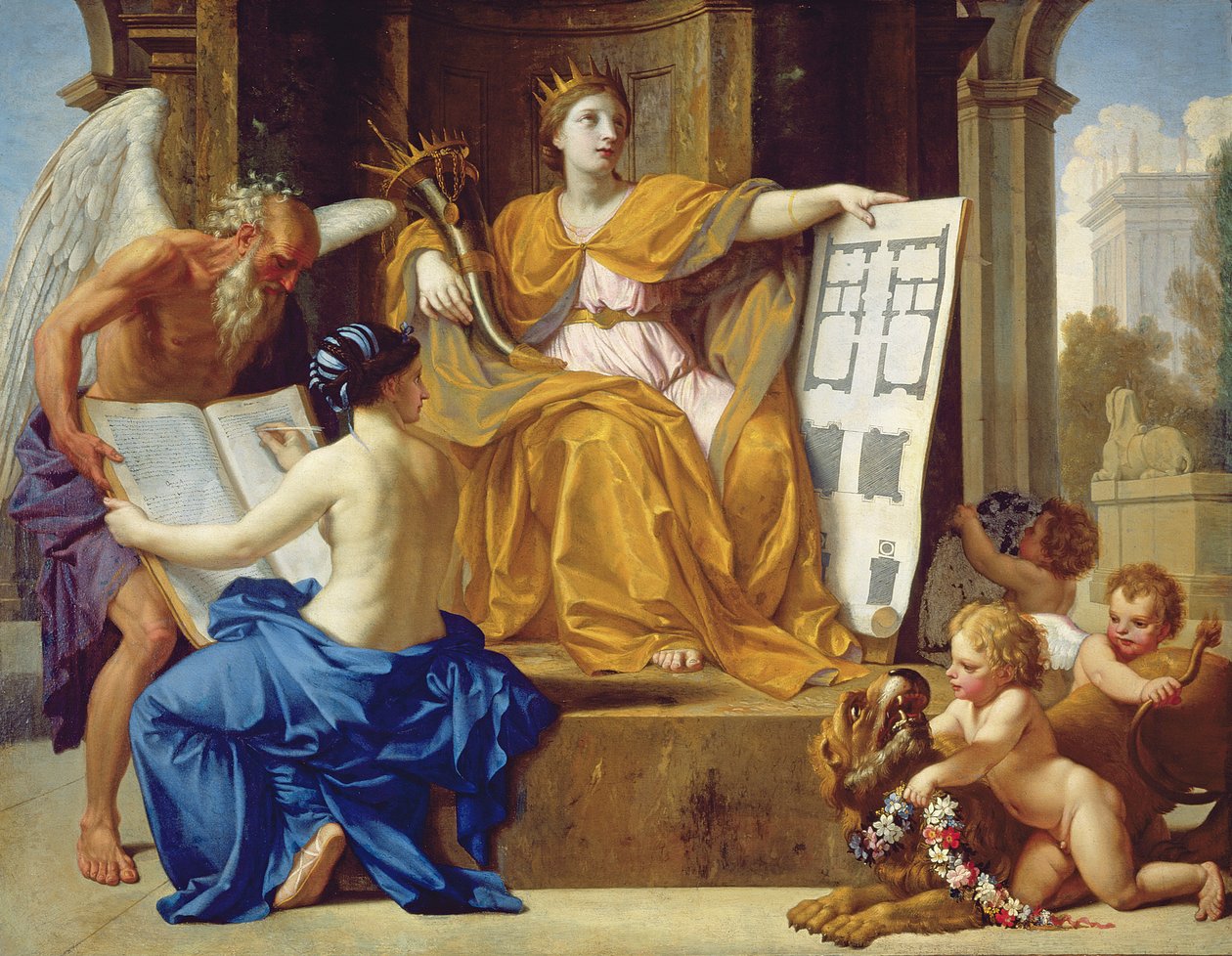 A nagyszerűség allegóriája, 1654 körül alkotó: Eustache Le Sueur