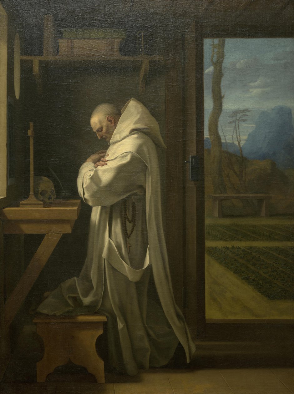 Szent Brúnó imában alkotó: Eustache Le Sueur