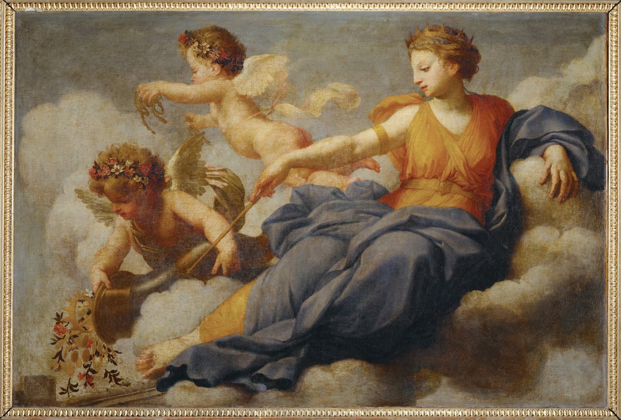 Juno ontja kegyeit Karthágó fölött (festmény vászonra) alkotó: Eustache Le Sueur