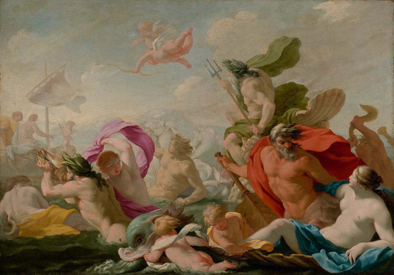 Marine Gods Paying Homage to Love, 1636-8 alkotó: Eustache Le Sueur