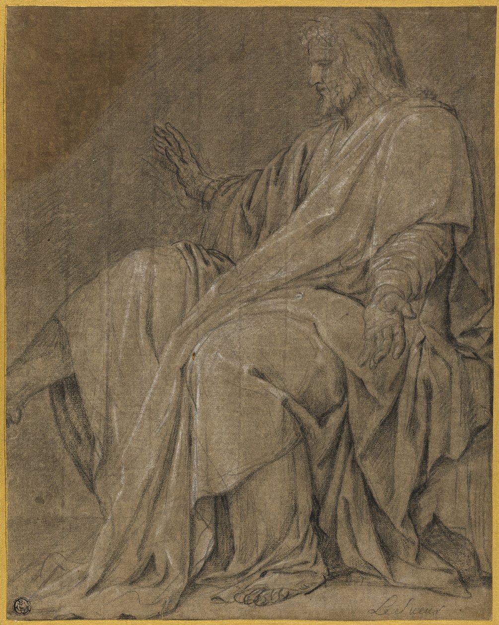 Tanulmány a betegek gyógyítására szolgáló Saint Louis számára alkotó: Eustache Le Sueur