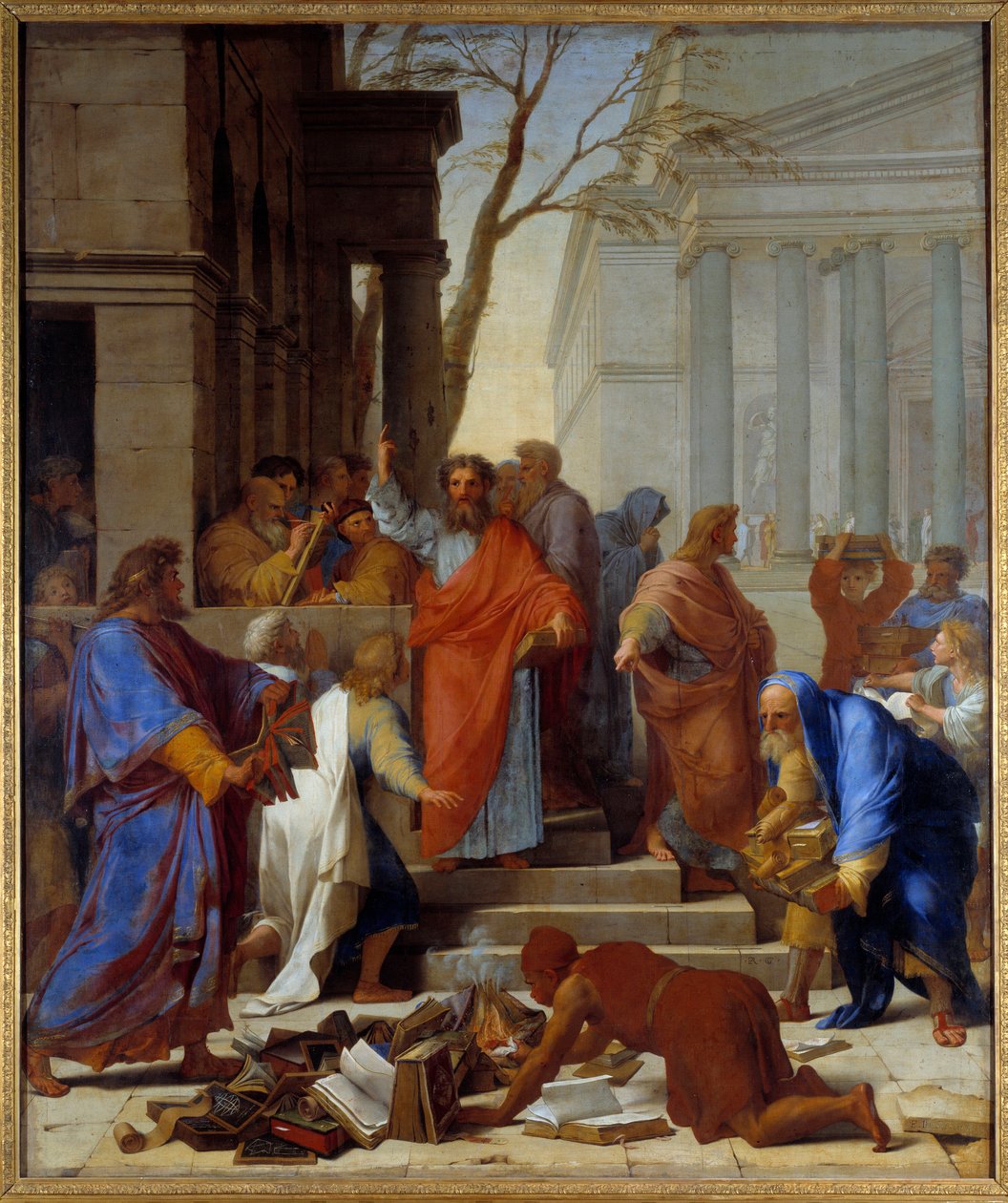Szent Pál jóslata Efézusnak Eustache Le Sueur (1617-1655) festménye 1649 V. 3,94x3,28 m alkotó: Eustache Le Sueur