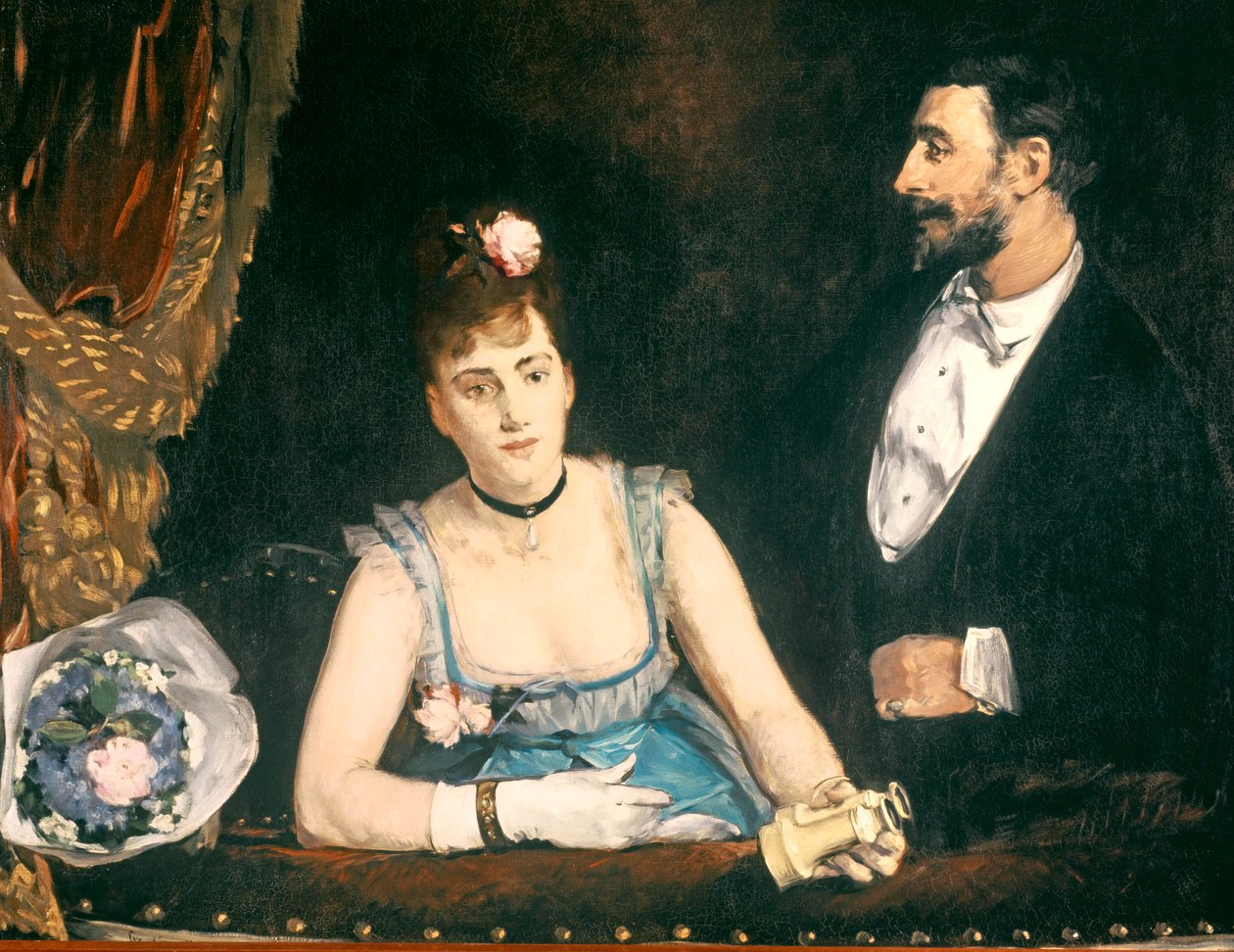 Egy doboz az olaszok színházában, 1874 alkotó: Eva Gonzalès