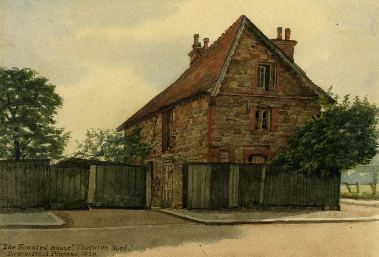 The Haunted House, Thornton Road, 1920 wc, papír alkotó: Evacustes Arthur Phipson