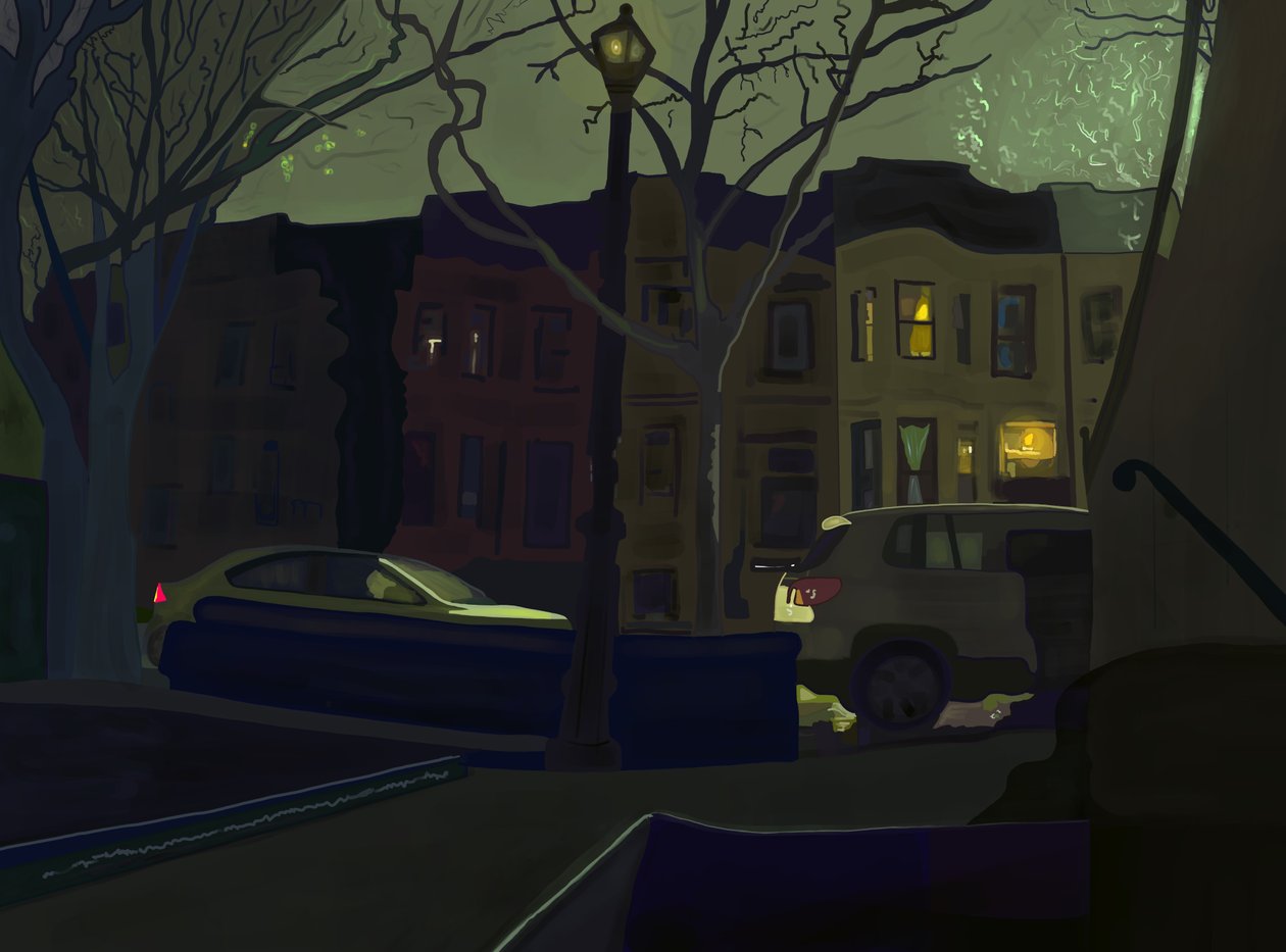 6 AM South Side of Street, Prospect Park (digitális művészet) alkotó: Evan Sklar