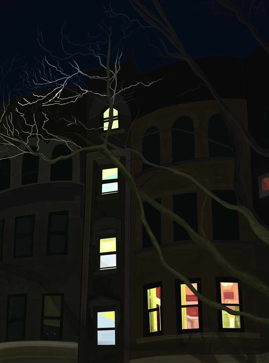 8Th Avenue At Night (digitális művészet) alkotó: Evan Sklar