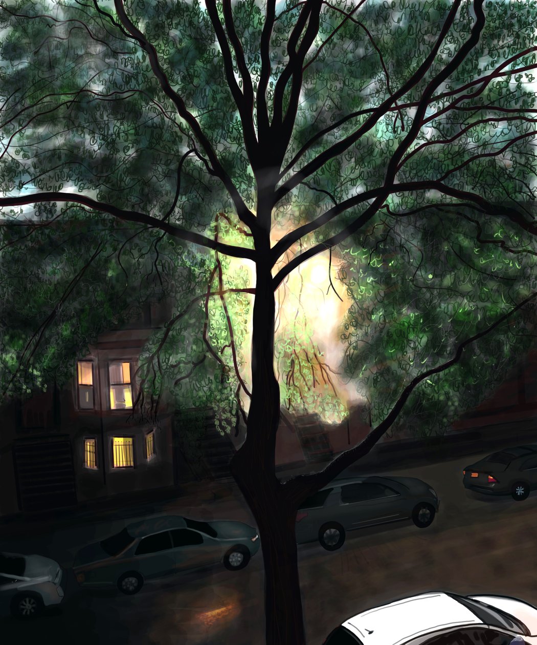 After Rain, First Light, Brooklyn (digitális művészet) alkotó: Evan Sklar