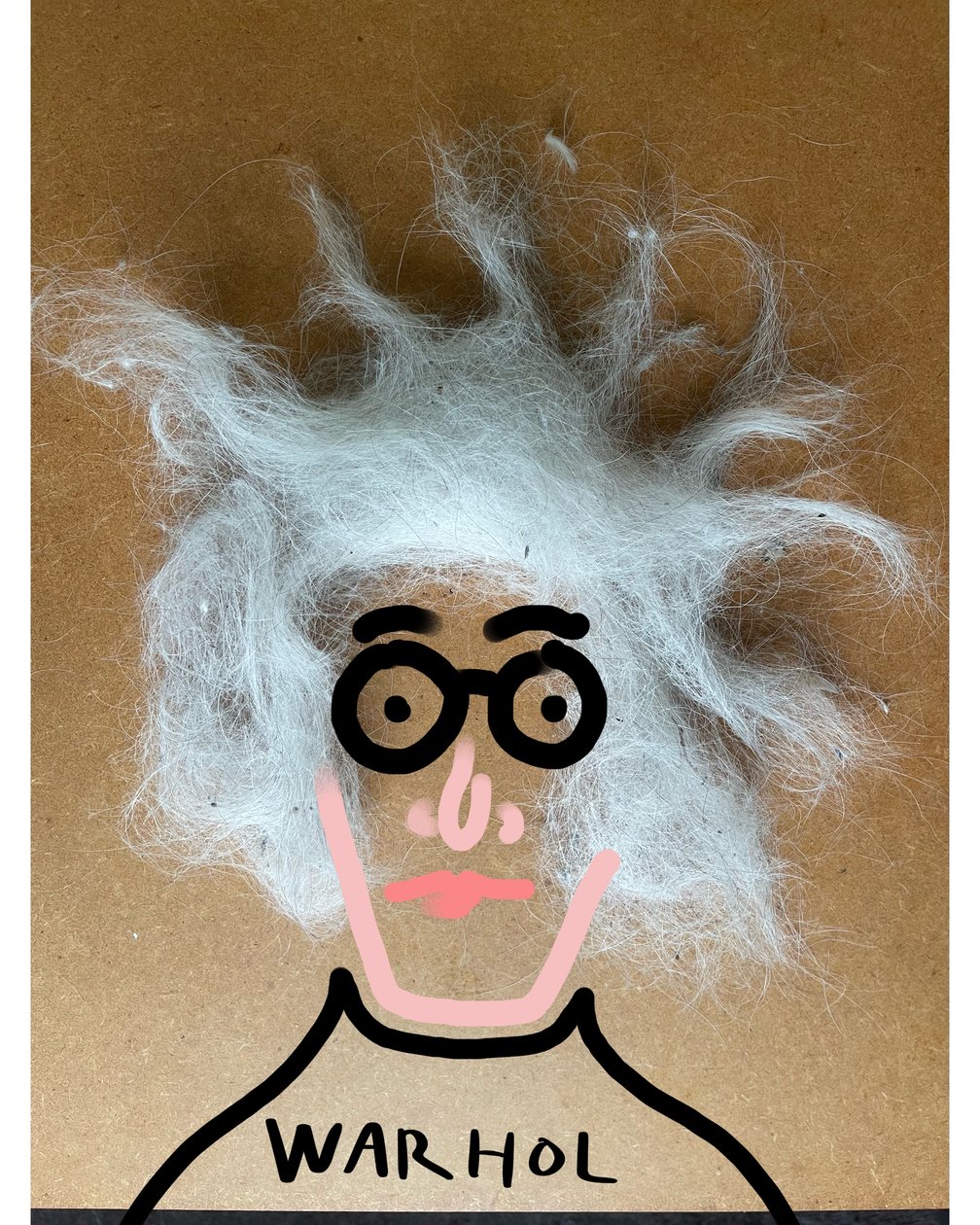 Andy Warhol (kollázs rajz) alkotó: Evan Sklar