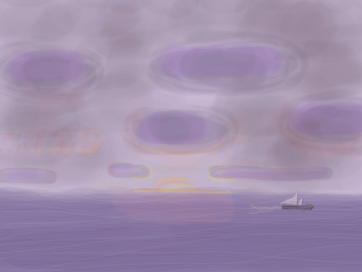Atlanti-óceán, 2015 (kézzel rajzolva egy iPad-en egy Apple ceruzával) alkotó: Evan Sklar
