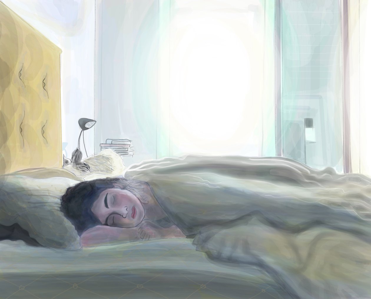 Ava Sleeping , Brooklyn (digitális művészet) alkotó: Evan Sklar