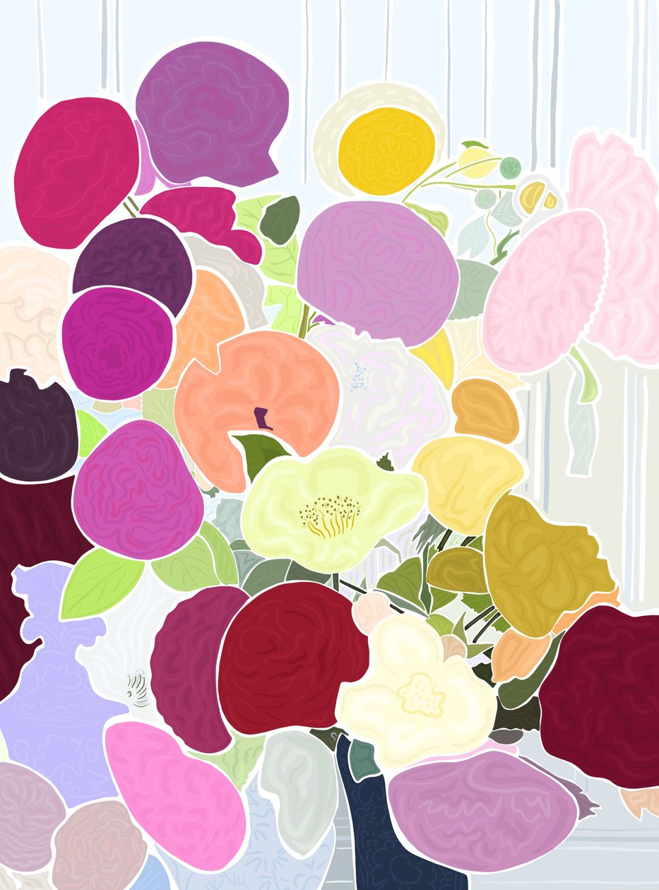 Virágcsokor, 2025 (digitális művészet) alkotó: Evan Sklar