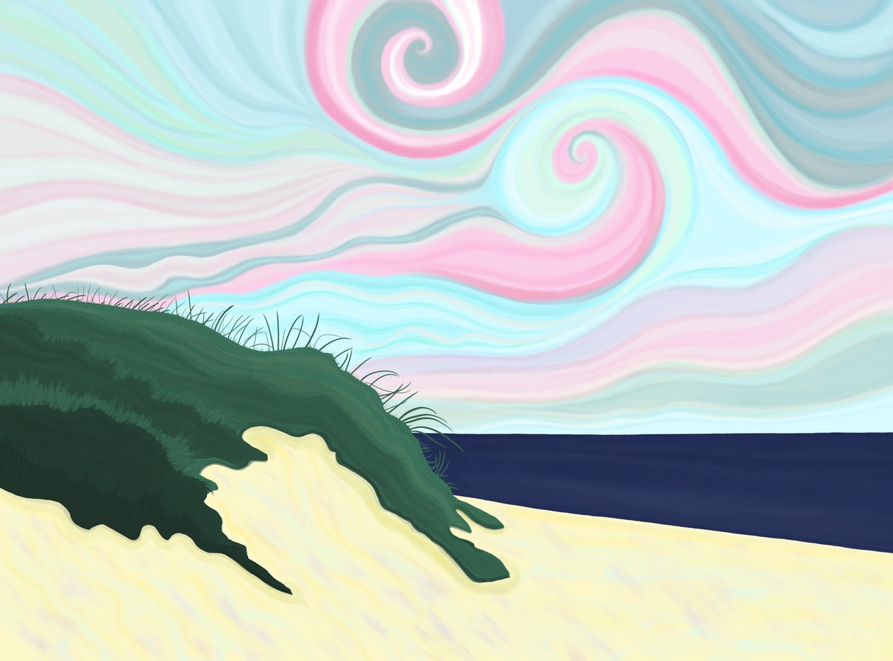 Chatham Beach (digitális művészet) alkotó: Evan Sklar