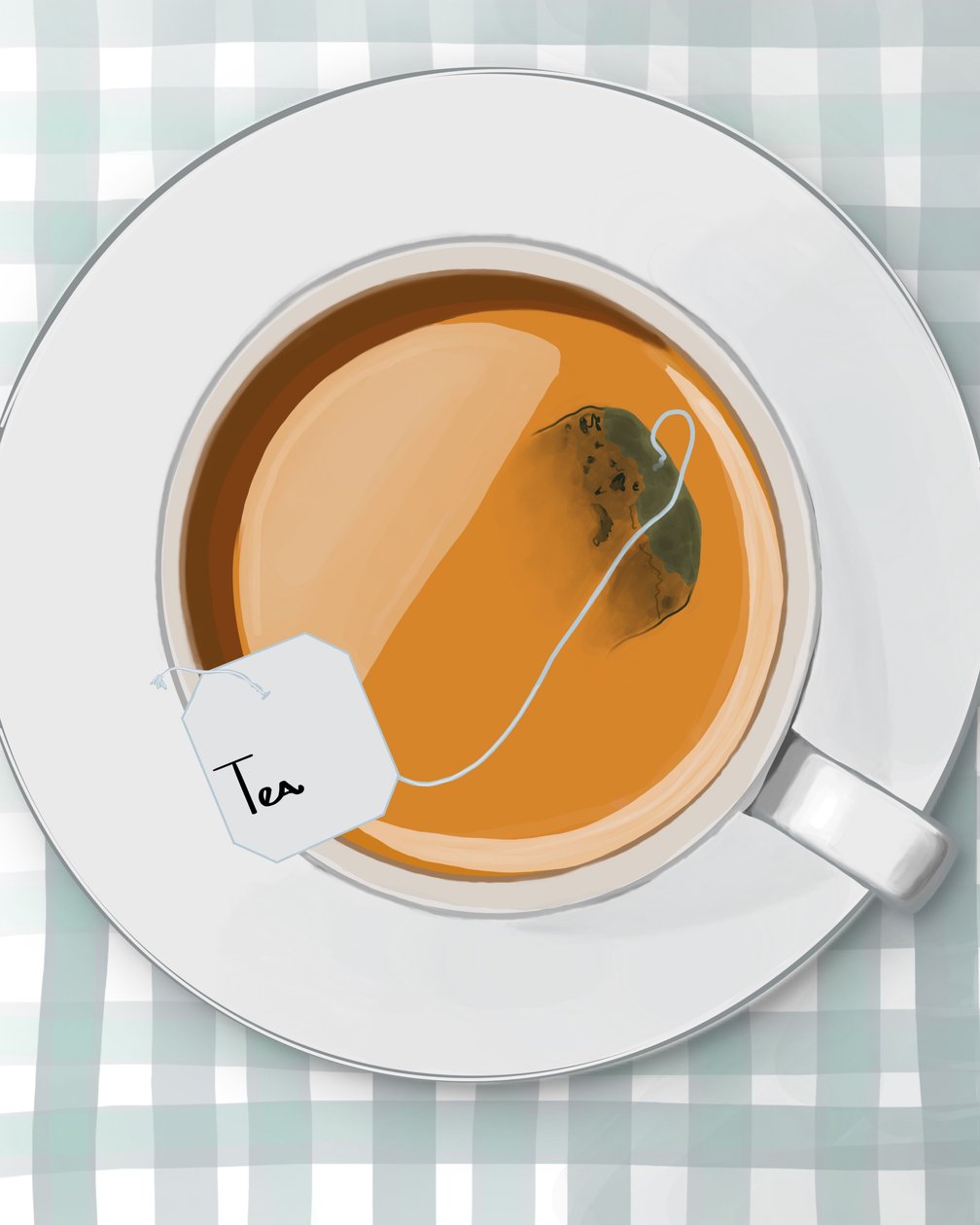 Csésze tea, Brooklyn (digitális művészet) alkotó: Evan Sklar