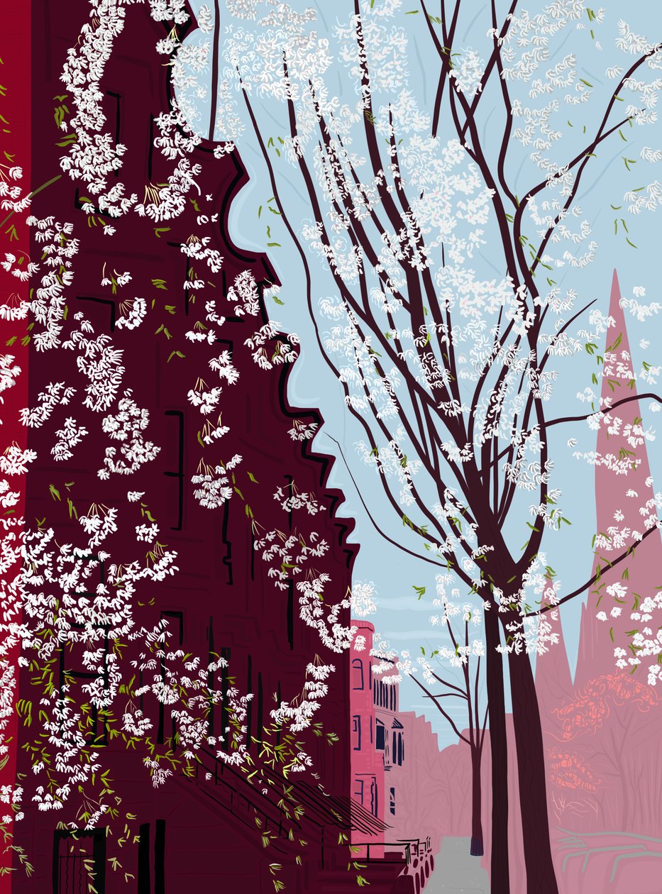 Garfield Place, Spring, Brooklyn, 2020-24 körül (digitális művészet) alkotó: Evan Sklar