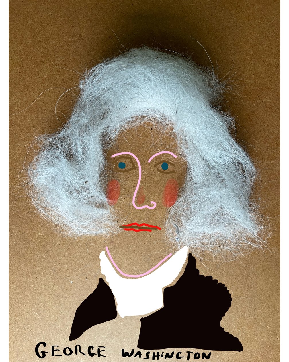 George Washington (kollázs rajz) alkotó: Evan Sklar