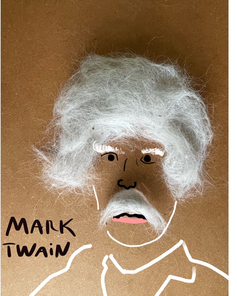 Mark Twain (kollázs rajz) alkotó: Evan Sklar