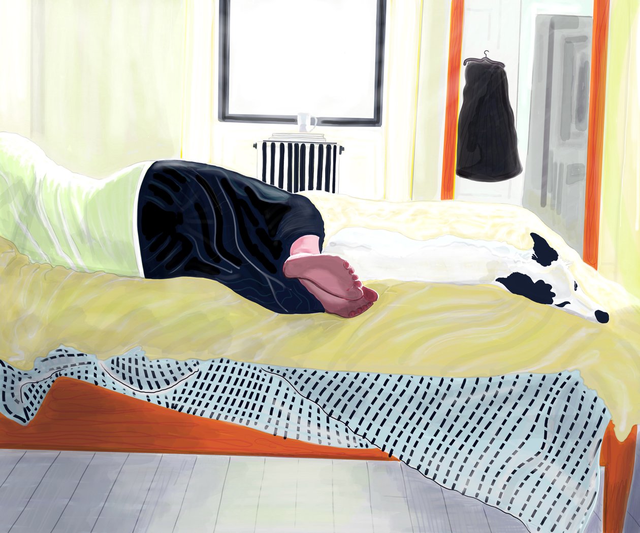 Michelle és Minnie szundikál, Brooklyn (digitális művészet) alkotó: Evan Sklar