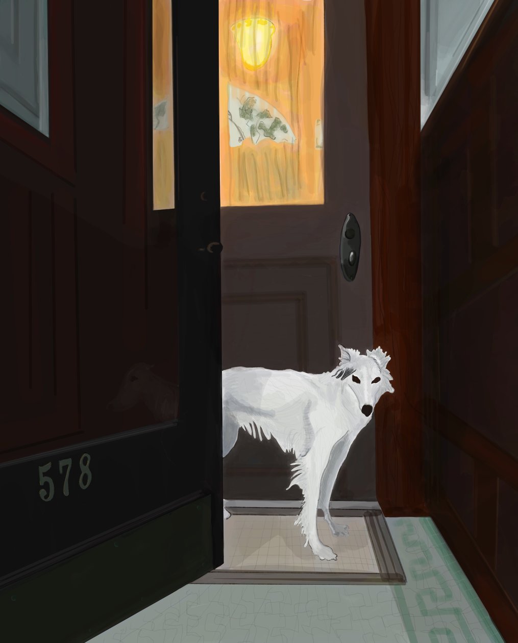 Minnie az előcsarnokban , Brooklyn (digitális művészet) alkotó: Evan Sklar