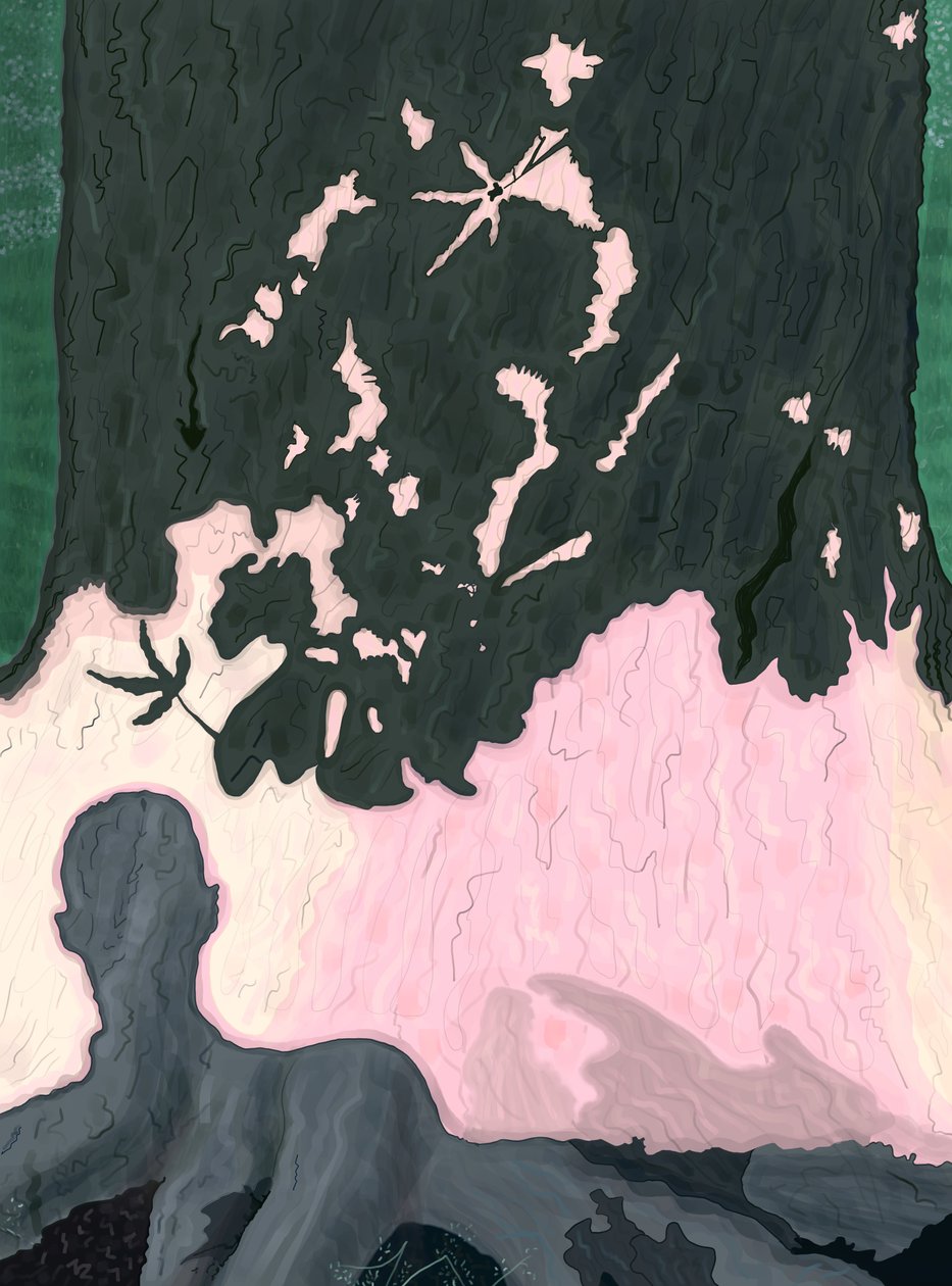 My Shadow On Tree, Brooklyn (digitális művészet) alkotó: Evan Sklar