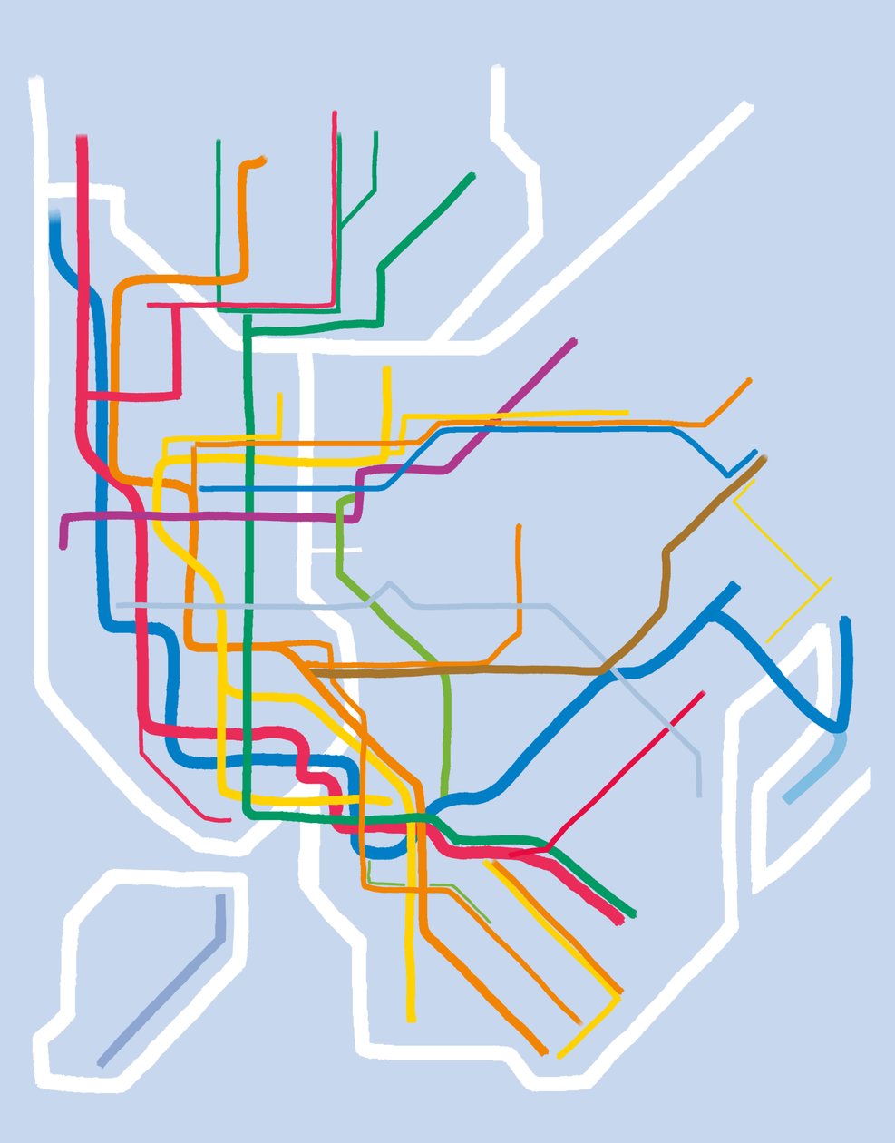 New York-i metró, 2025 (digitális művészet) alkotó: Evan Sklar