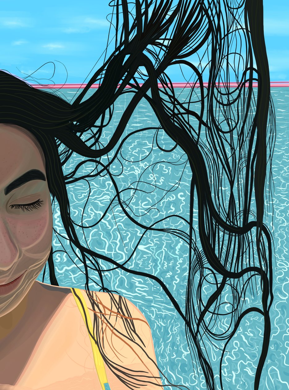 Pool Hair, 2020-24 körül (digitális művészet) alkotó: Evan Sklar