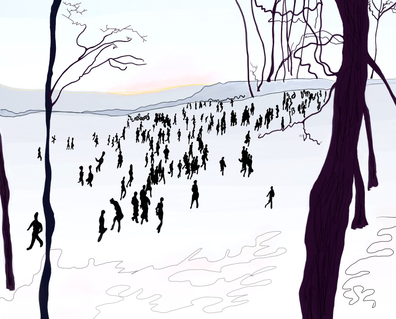 Prospect Park, tél (digitális művészet) alkotó: Evan Sklar