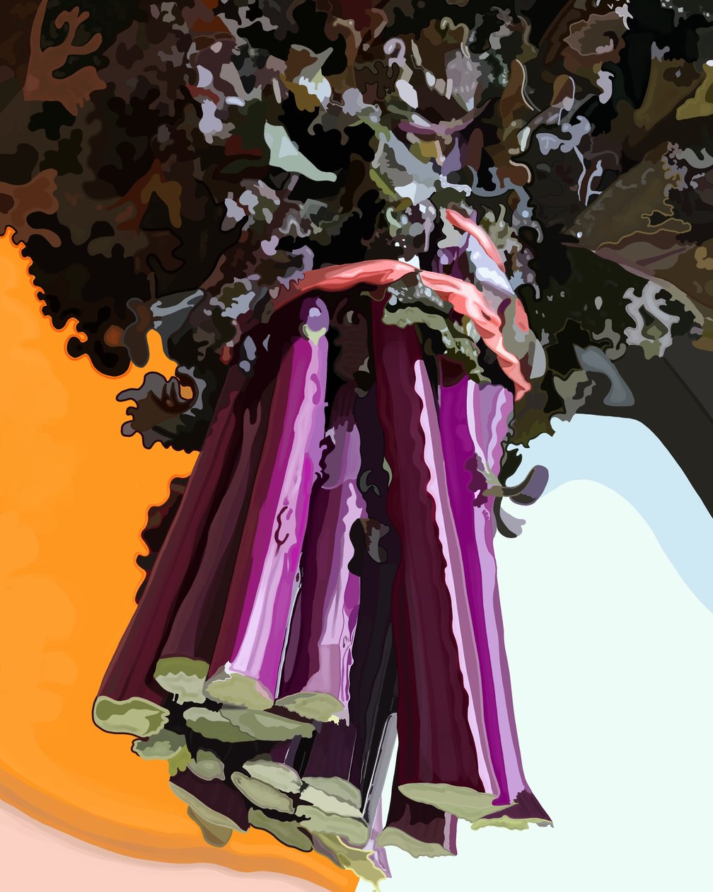 Purple Kale, Brooklyn (digitális művészet) alkotó: Evan Sklar