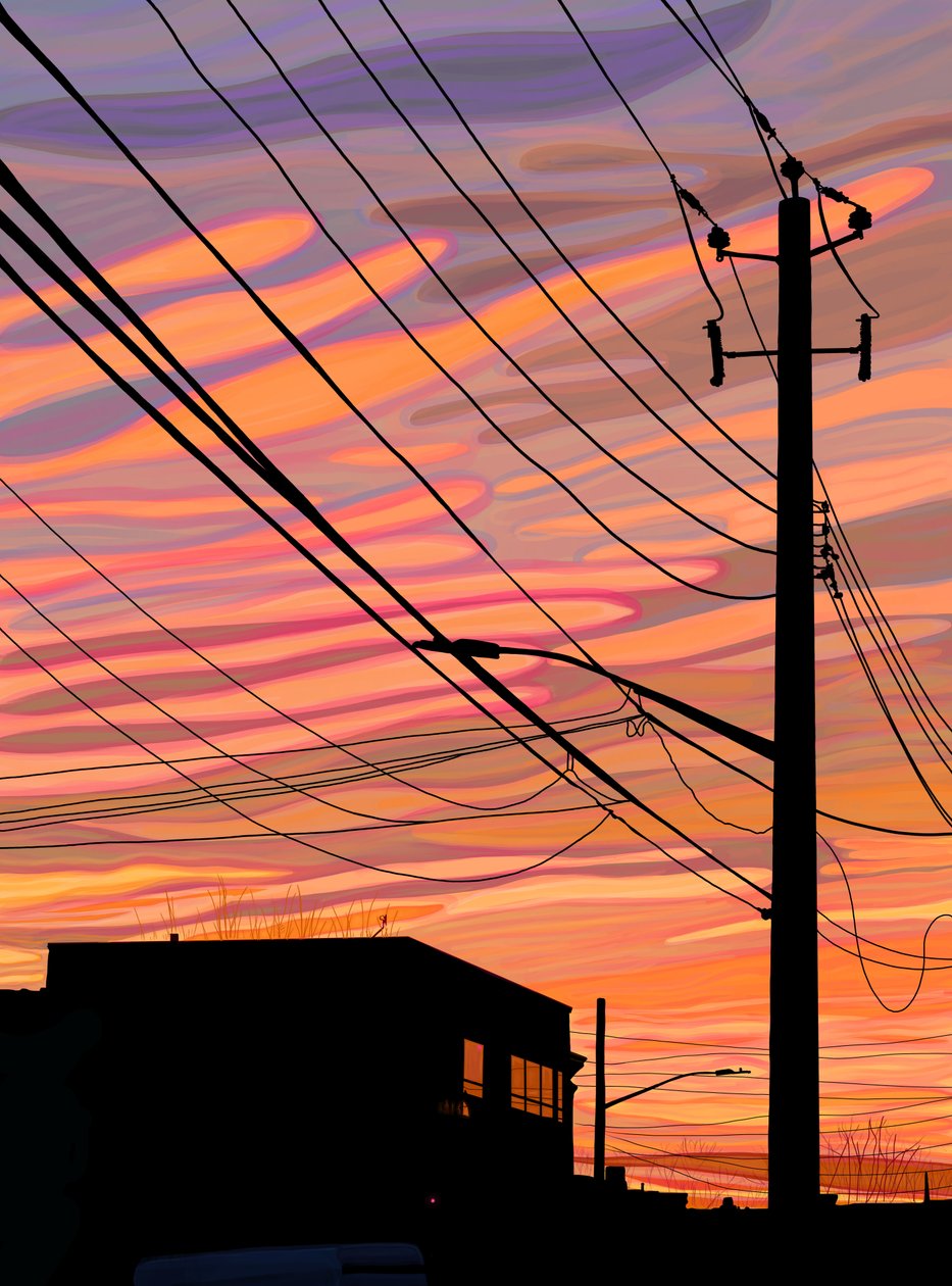 Red Hook, Brooklyn, Dawn (digitális művészet) alkotó: Evan Sklar