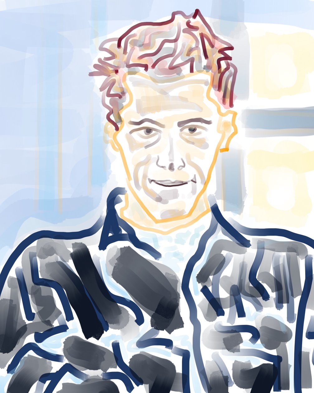 Önarckép New Havenben (digitális művészet) alkotó: Evan Sklar