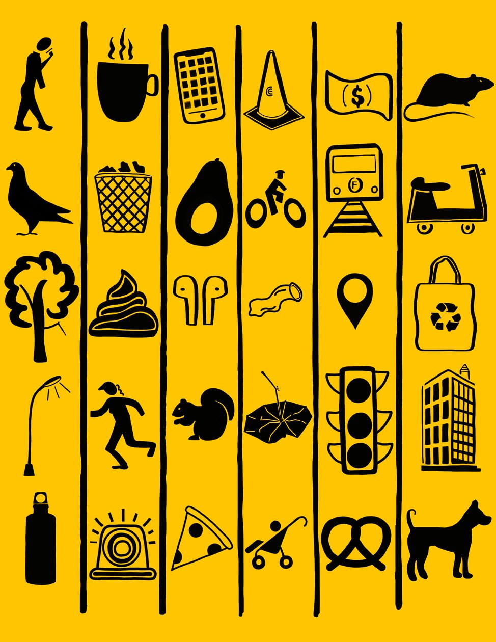 Urban Hieroglyphics, Brooklyn (digitális művészet) alkotó: Evan Sklar