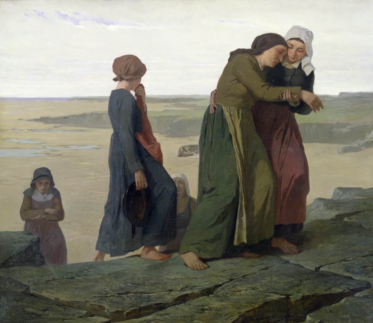 Az özvegy vagy a halász családja alkotó: Evariste Vital Luminais