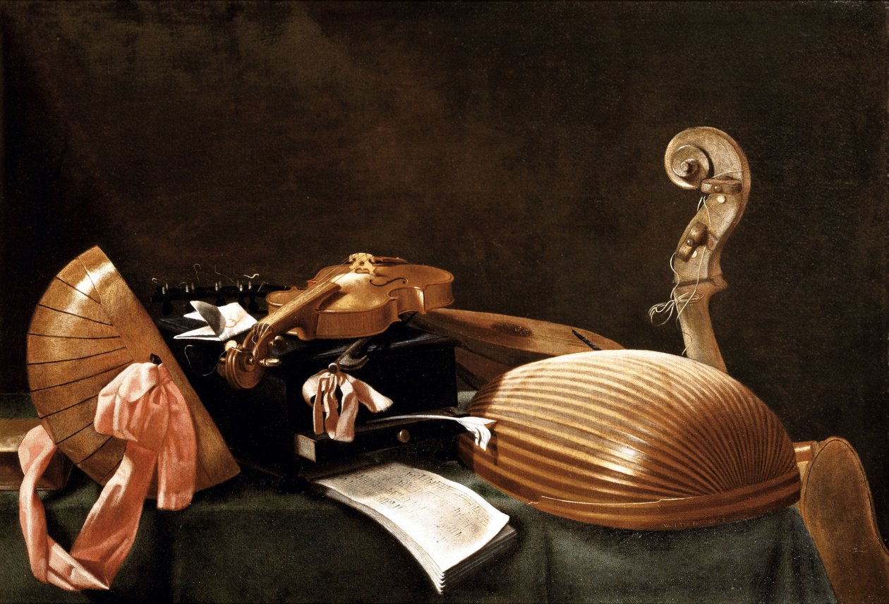 Csendélet hangszerekkel, c. 1650 alkotó: Evaristo Baschenis