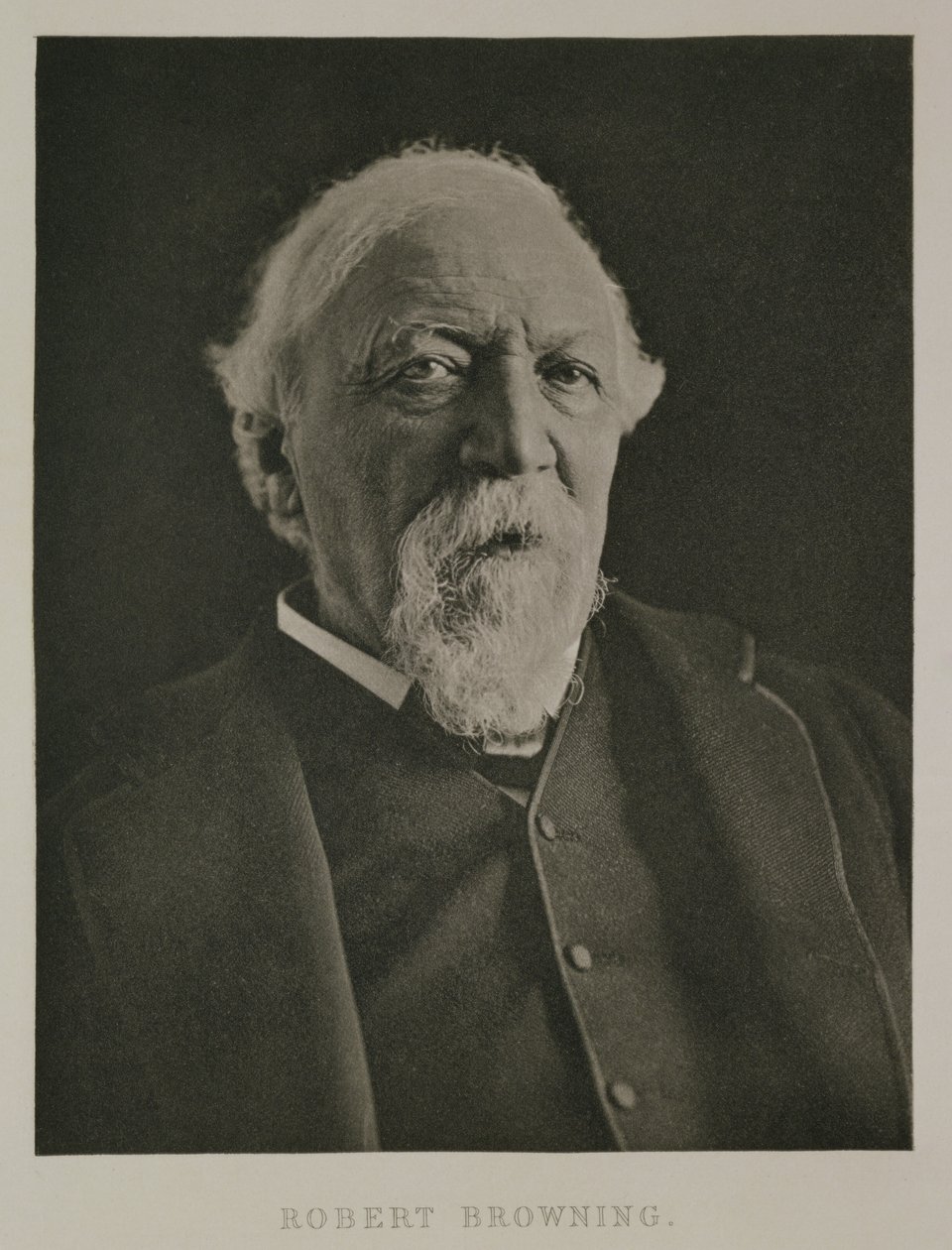 Robert Browning (1812-89) portréja, 1889 körül alkotó: Eveleen Myers