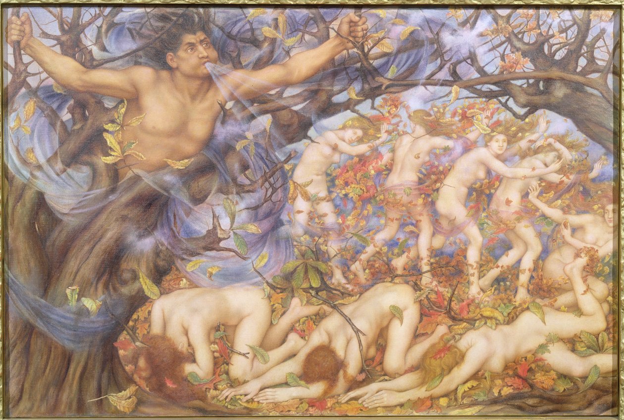 Boreák és lehullott levelek alkotó: Evelyn De Morgan