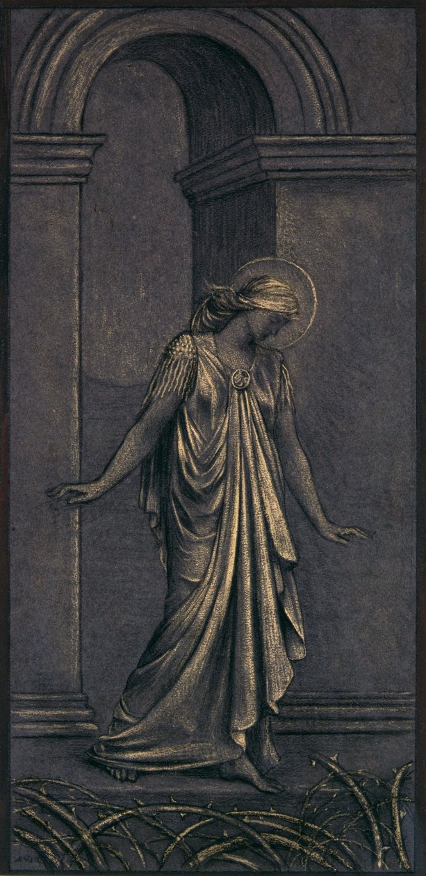 A Thorny Way befejezett tanulmánya, 1897 körül (kréta) alkotó: Evelyn De Morgan