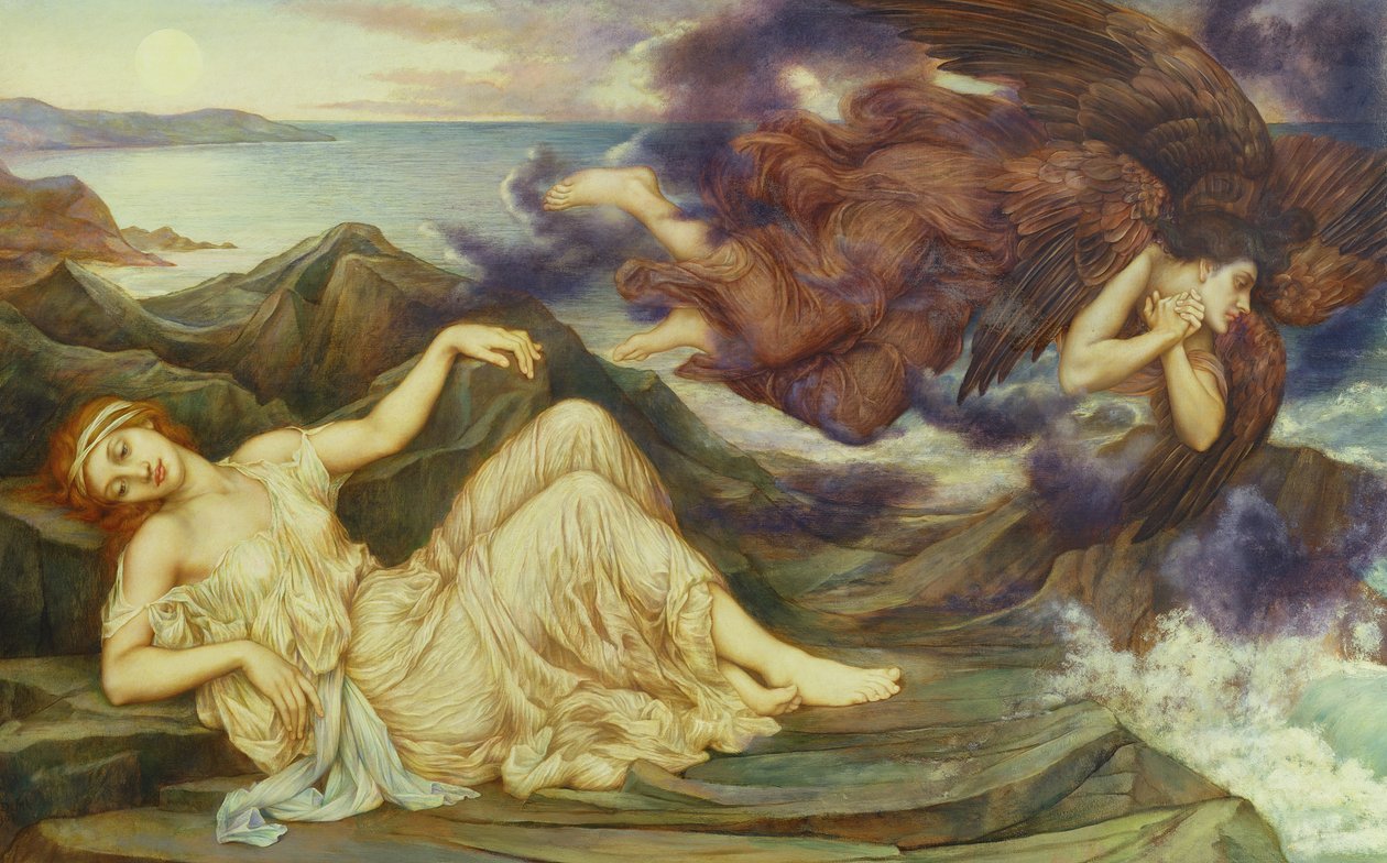 Kikötő a viharos tengerek után, 1905 alkotó: Evelyn De Morgan