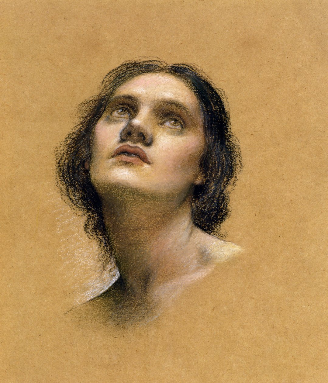 Fej tanulmányozása (pasztell papíron) alkotó: Evelyn De Morgan
