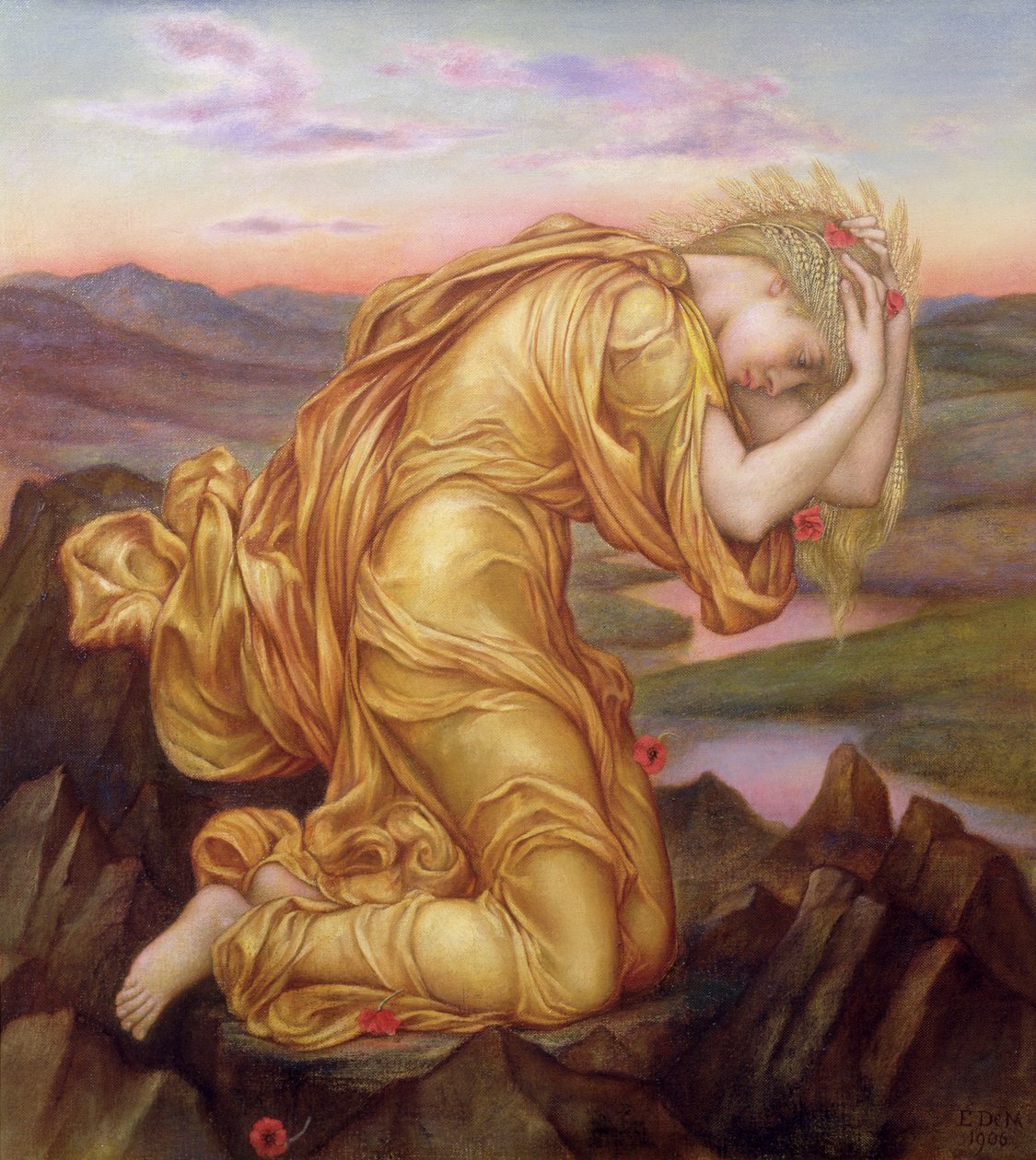 Demeter siralom Perszephonéért, 1906 alkotó: Evelyn De Morgan