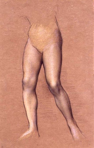 Figure Study (kréta papírra) alkotó: Evelyn De Morgan